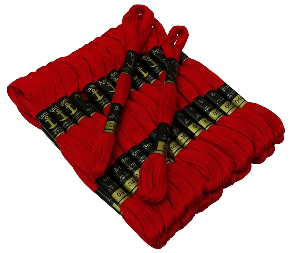 Anchor Threads Cross-Stitch Embroidery Stranded Cotton Craft Sewing Floss Red - Image 2 of 4