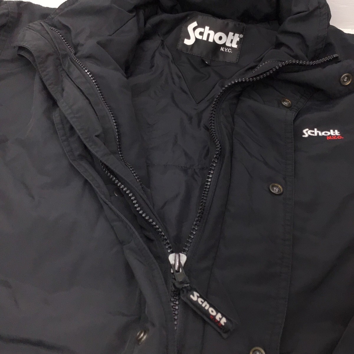 Schott Black 3-in-1 Waterproof Jacket (Jacket Only, NO Zip Out