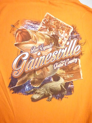 Camiseta de algodón manga larga naranja M Reel Legends Gainesville para hombre - Imagen 5 de 6