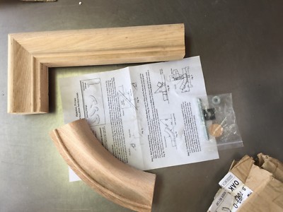 S-7099-O L.J. Smith Red Oak Straight Gooseneck Handrail Fitting GN 2 Rise No Cap