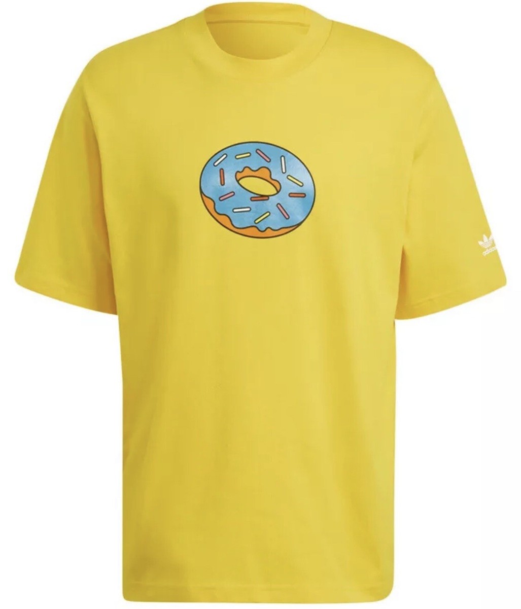 ☆完売間近☆ adidas x The Simpsons コラボ プリント Tシャツ Adidas The Simpsons Collab Donut Tee T-Shirt Yellow Sprinkle