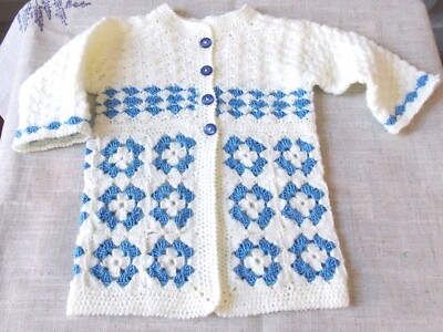 VESTE POUR BÉBÉ CROCHET MAIN PATCHWORK - SUR MESURE SUR COMMANDE