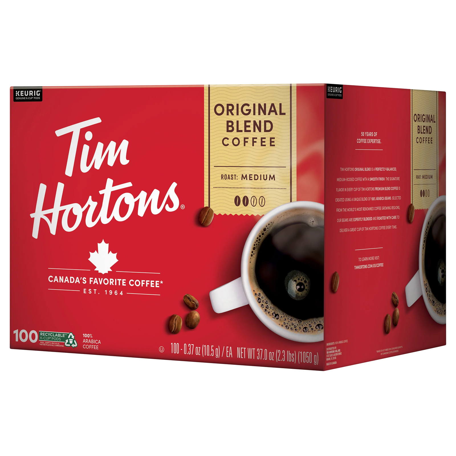 Tim Hortons Coffee Original Blend KCup Pod, 100count eBay