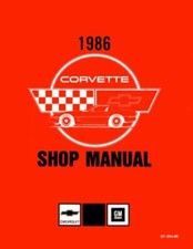 1986 Chevrolet Corvette Shop Service Repair Manual Engine Drivetrain Electrical