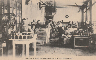 76 CPA ELBEUF KONSERVENFABRIK CHAPIN LE LABORATORY