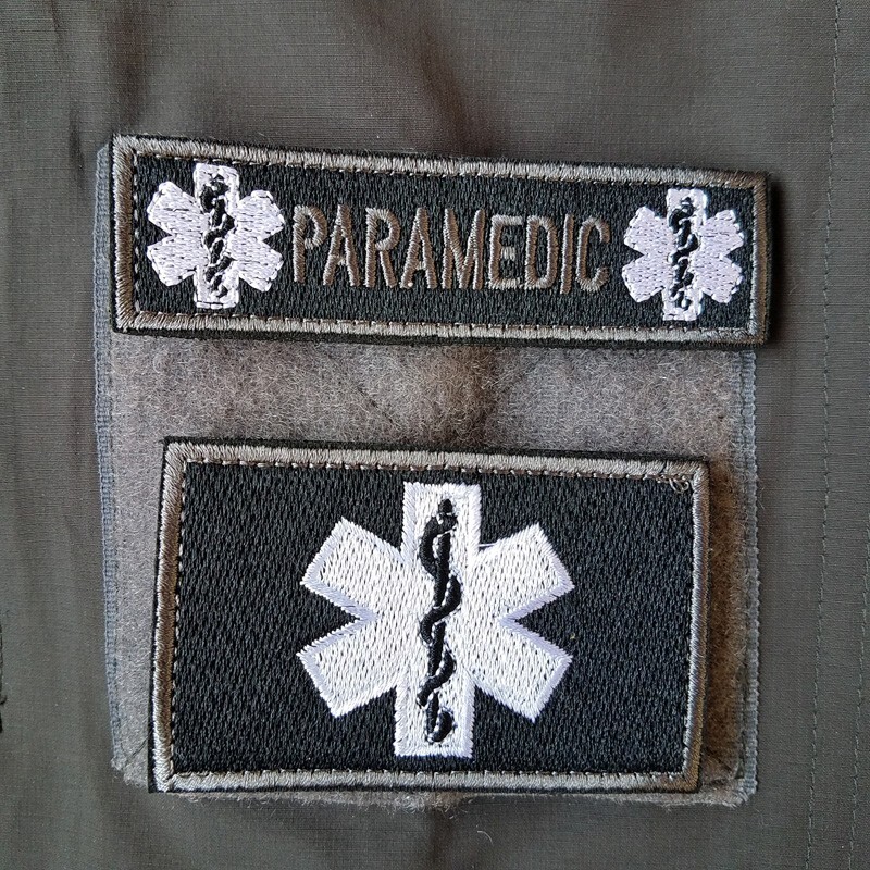 Buy Glow In Dark Medic Cross First Aid Patches, EMS EMT MED Medical Military Morale Combat Armband Badges With Hook And Loop Fastener Backing