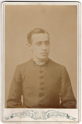 CIRCA 1890s CABINET CARD REVEREND HENRY McPAKE PRIEST WHO BURIED H.H. HOLMES