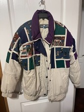 Concept Ii Vintage 1980s Quilted Western Theme Women's Winter Jacket - Size M
