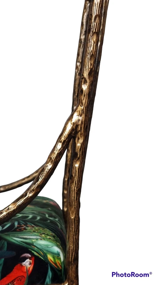 Prototipo de silla bronceada de hierro forjado hecha a mano 1 de 1 edición limitada  Foto 4 de 4