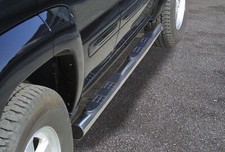 Pedane laterali ovali acciaio inox lucido 70mm Jeep Cherokee dal 2001 al 2007