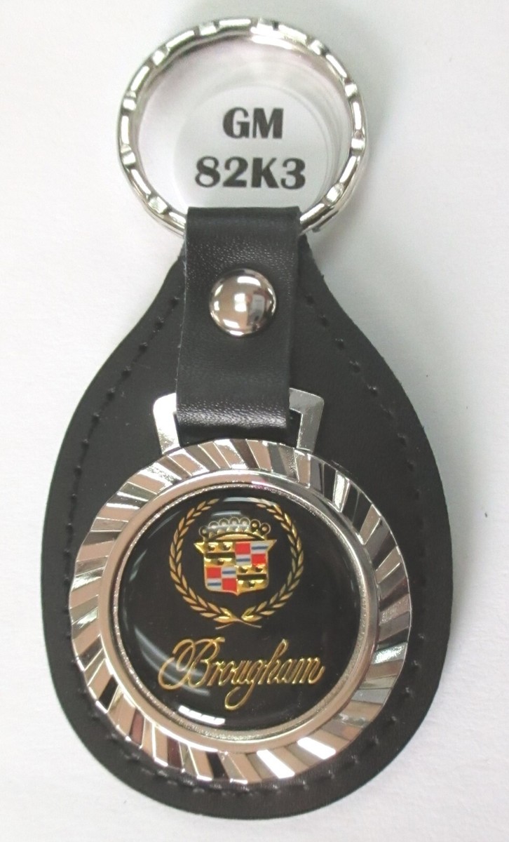 Black BROUGHAM 82K3 Royal Classic Chrome Leather Key Ring 1955