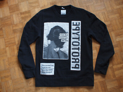 HELMUT LANG x TRAVIS SCOTT ''Prototype'' Patched Black Sweat Shirt Gr. S / Small