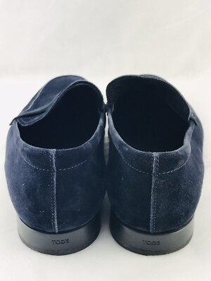 $645 TODS Mens Suede Penny Loafers Navy Blue Slip $645 TODS Mens Suede Penny Loafers Navy Blue Slip On 8.5  main image 2