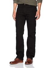 wrangler-regular-fit-flex-jeans-mens-34x32-black-straight-cotton-blend-dark-new