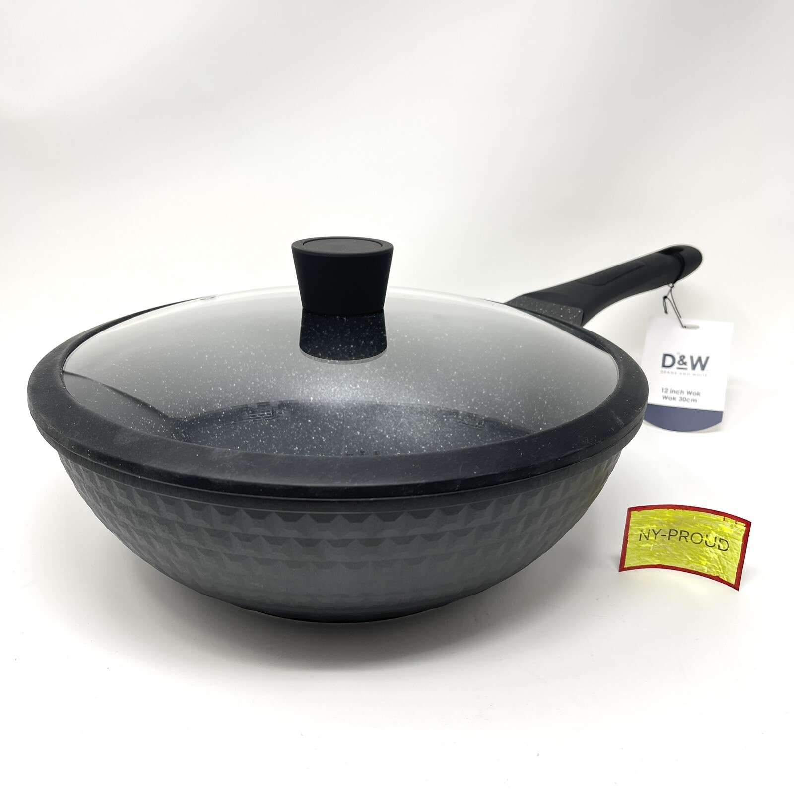 DEANE & WHITE WOK 12 inch Nonstick With Lid Cast Aluminum D&W Kitchen Cookware eBay