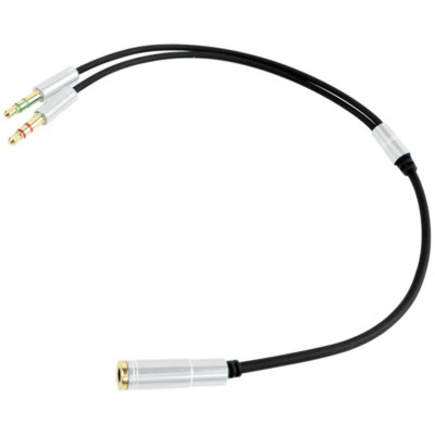  3.5mm Headphone Splitter Adapter for Mic Audio Y Splitter Cable for Microphone