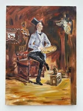 TOULOUSE LAUTREC OIL PAINTING ON CANVAS FRENCH IMPRESSIONIST ART , 20 X 28 in.