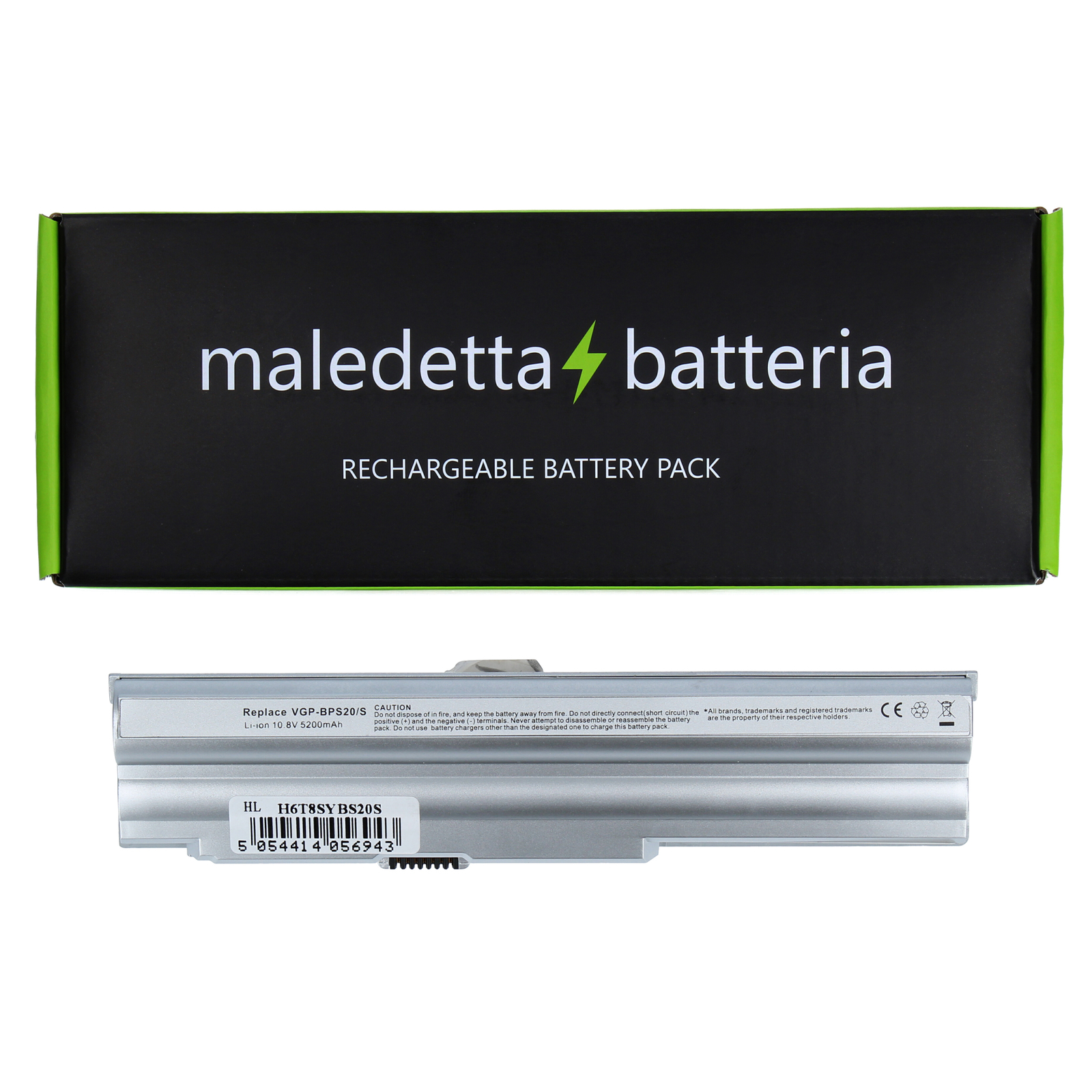 Batteria ARGENTO 10.8-11.1 V 5200 mAh per sony VAIO VPC-Z126GF/B