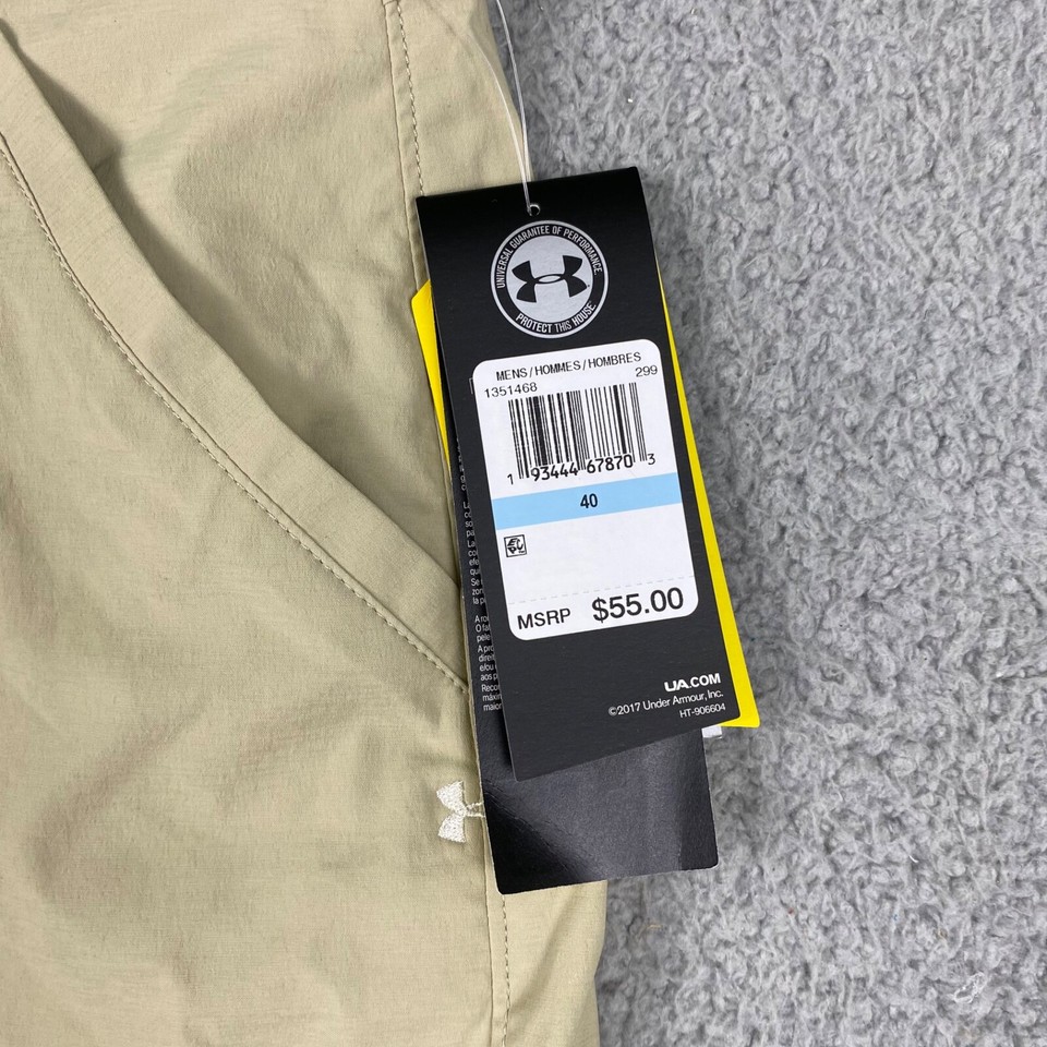 Under Armour Heatgear Storm Golf Shorts Men's 40 Beige NWT UPF 30 eBay
