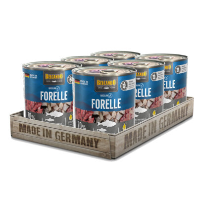 6 x 800 g Belcando Baseline Forelle Nassfutter Hund Hundefutter Getreidefrei 