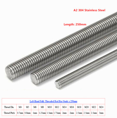 QUARKZMAN Gewindestangen M4 - 3 Stück Edelstahl 250mm