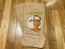 Vintage Garfield Lunch Bags 1978 New Old Stock 10 Brown Paper