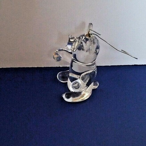 Bear Ornament Coach House Gifts Box Blown Glass Clear 2 Inches eBay