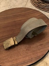 Vintage Boy Scout Belt 30 Inch Length Solid Brass Buckle