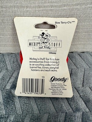 セット Goody Mickey's Stuff For Kids Bow Terry O's Girls Hair Bow Red