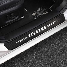 4pcs For Ram 1500 Car Door Sill Guard Protectors Carbon Fiber Leather Sticker