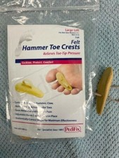 PEDIFIX HAMMER TOE CREST PAD PACKAGE OF 3 INCLUDED NEW SUEDE AND FELT