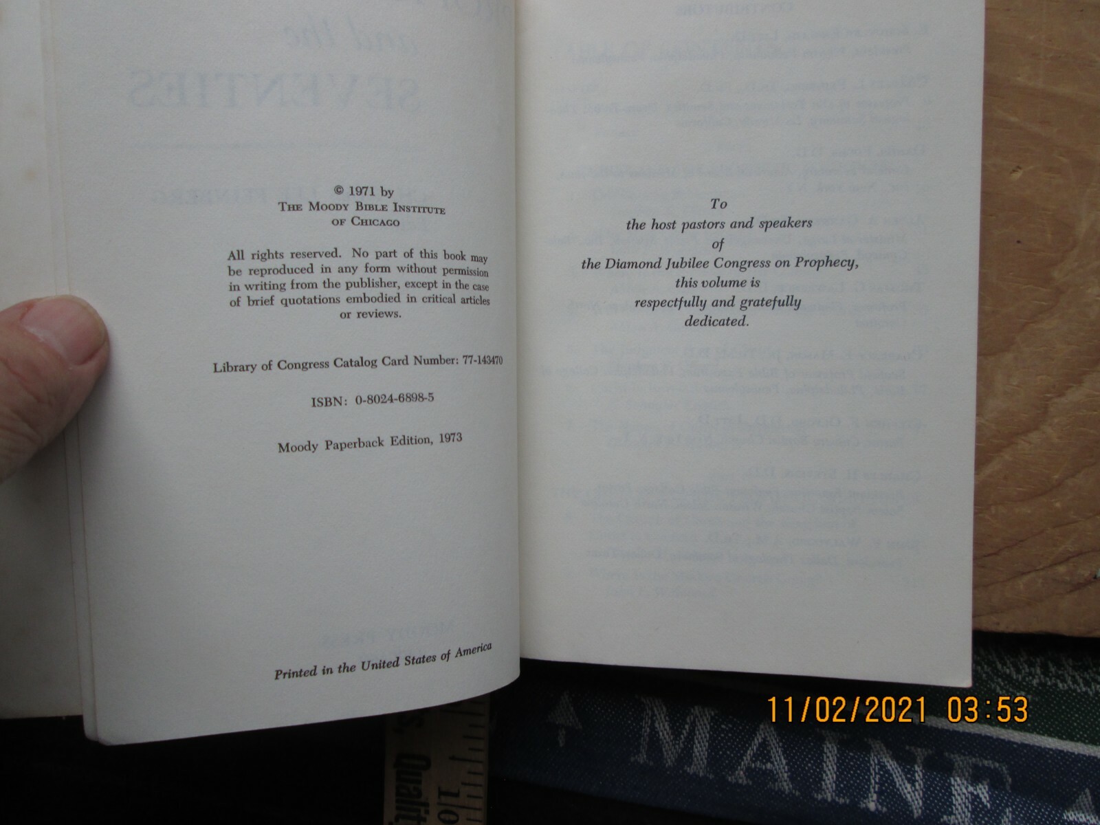 Prophecy and the Seventies - Editor charles lee feinberg 1973 | eBay