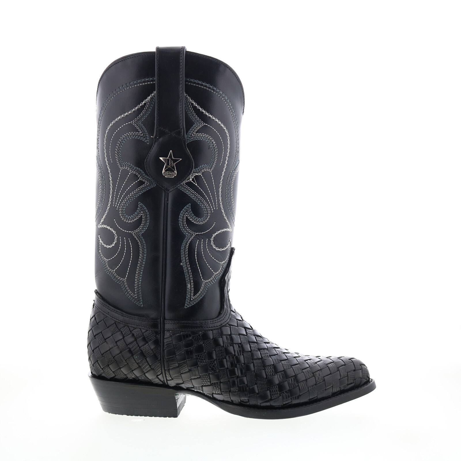 Мужские черные широкие ковбойские сапоги в стиле вестерн Los Altos с круглым носком Vergel Teju Lizard 27790₽