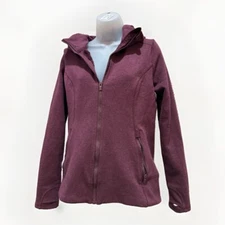 90 Degrees Women’s Full Zip Hoodie Jacket Cotton Comfort Windsor Wine Size L New