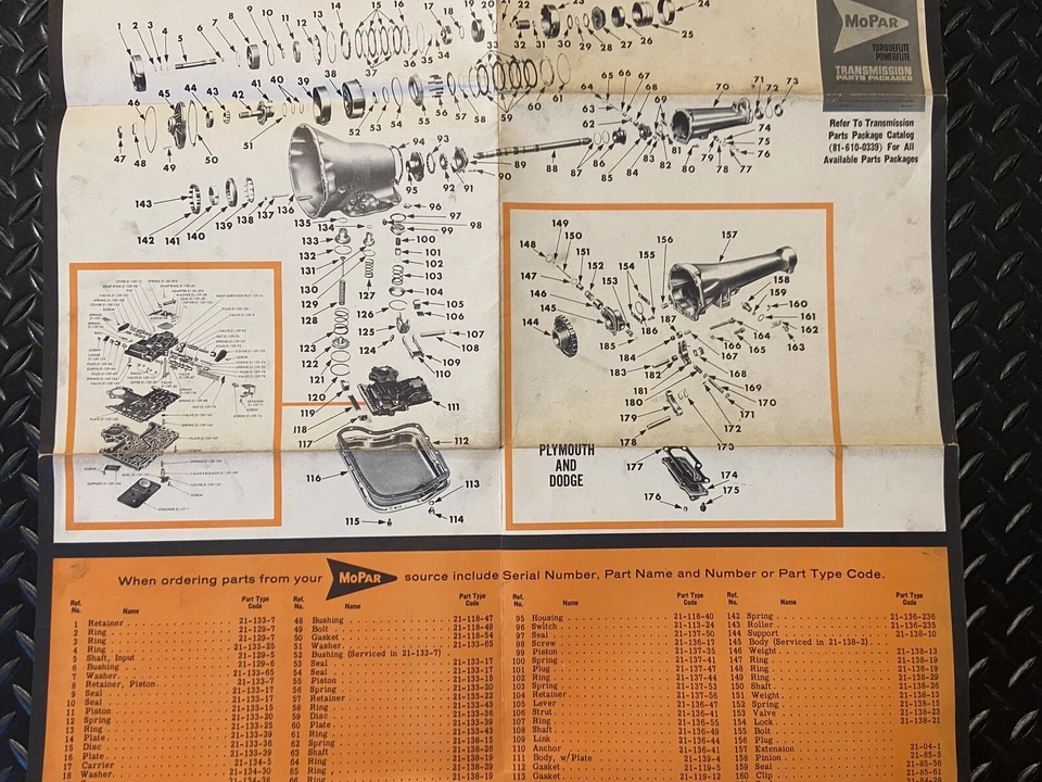 Póster de concesionario de transmisión automática Mopar Torqueflite - Chrysler 1962 8 cilindros Foto 3 de 4