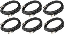 Cable Up DMX-XX350-SIX-K 6 Pack of DMX-XX3-50 DMX Cables