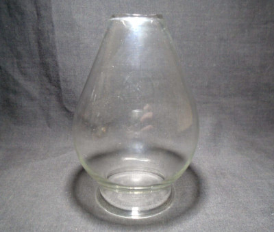 Vintage kardanische Öllampe Glas 43/4'' Kamin / Schirm, Sockel 21/4'' / 5,8 cm