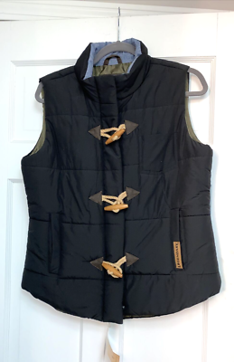 Legendary Whitetails Women's Medium Black Puffer Vest Size NWT MSRP $99