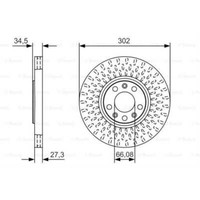 Bosch 2X Bremsscheibe Vorne 302 BelüFtet FüR Peugeot RCZ 0 986 479 A88