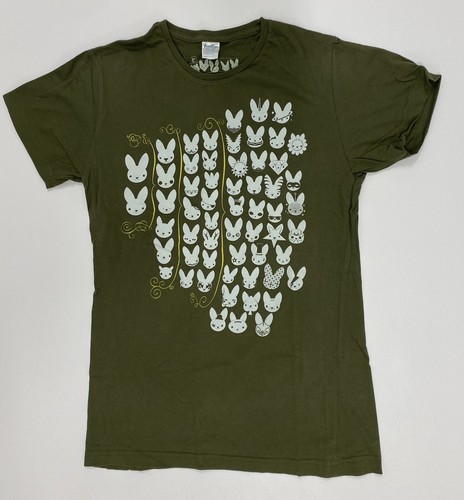 Bunny Family Anomalies Green Rabbit Threadless T-Shirt Women’s Girly Large