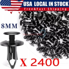 2400 Clips for 8mm Hole Plastic Rivets Retainer Fender Bumper Push Pin Fastener