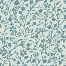 Green Blue Teal Mercedes Floral Flower Ivy Vine Vinyl Contact Paper Drawer Liner