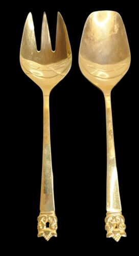 Golden King Frederick Large Serving Fork & Spoon Set - 第 3/5 張圖片
