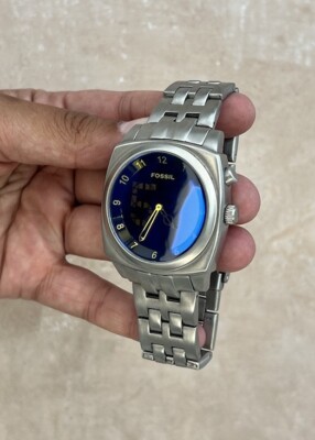 FOSSIL Big Tic JR-1015 Geometric Numbers Animated Blue Watch FOSSIL Big Tic JR-1015 Geometric Numbers Animated Blue Watch