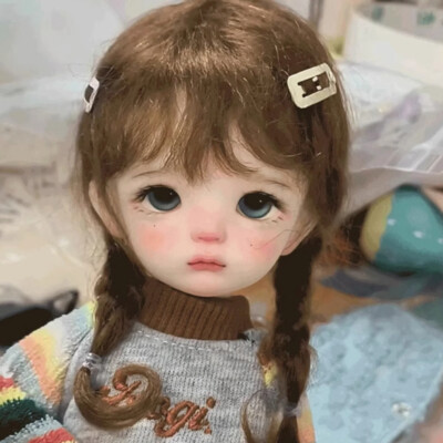 Not Happy Girl 1/6 BJD Doll SD Resin Joint Face Makeup Eyes Bare Doll Toy Gift