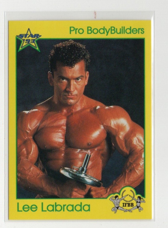 リー・ラブラダ 直筆サイン色紙 Lee Labrada IFBBプロ ボディビル LEE LABRADA 90 1993 IFBB BODY BUILDING STAR INTERNATIONAL TRADING