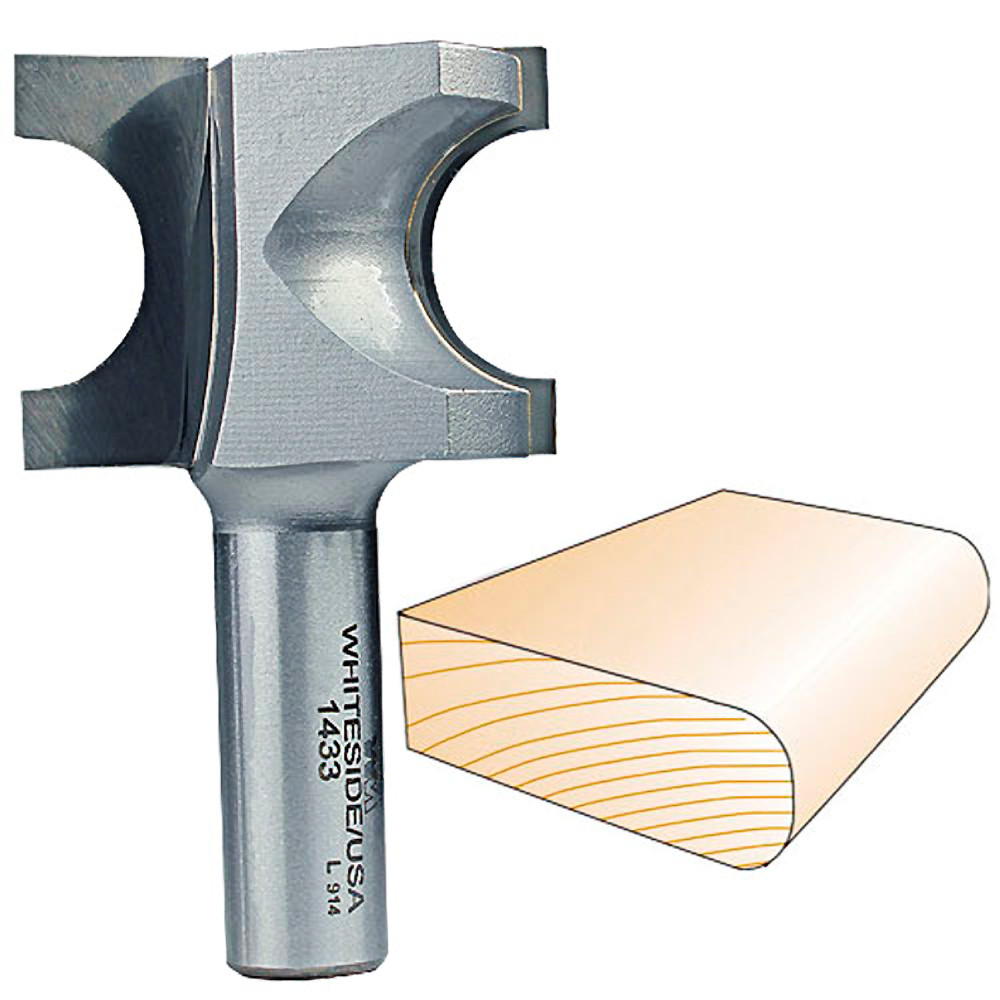 Whiteside #1433 Bull Nose Bit - 1/2" SH X 3/8" R X 3/4" CD
