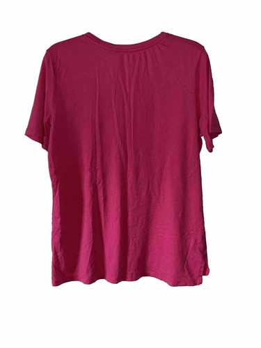 Eddie Bauer Women's X-Large Short Sleeve T-shirt Top Pink Scoop Neck - Picture 7 of 10