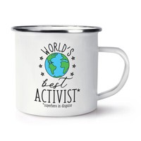 World's Best Aktivist Emaille Becher Tasse Worlds Favorit Spass Superheld Lustig