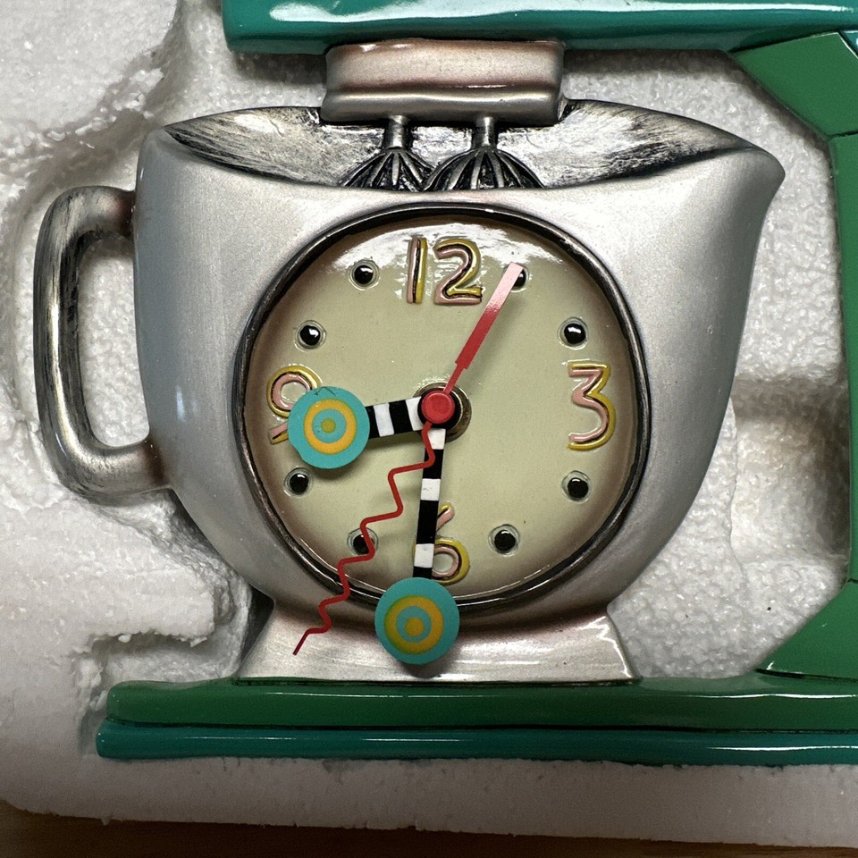 ALLEN DESIGN WALL CLOCK P1370 "GREEN VINTAGE MIXER" Tested eBay